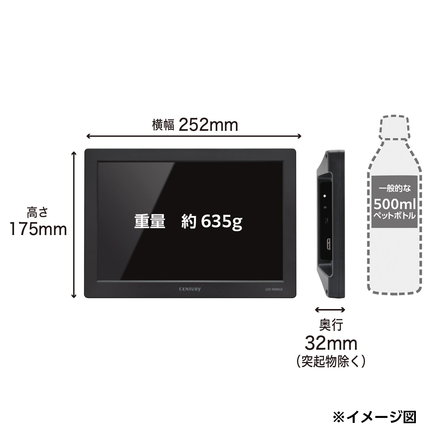 【在庫限り】10.1インチUSBモニター plus one USB [LCD-10000U3]