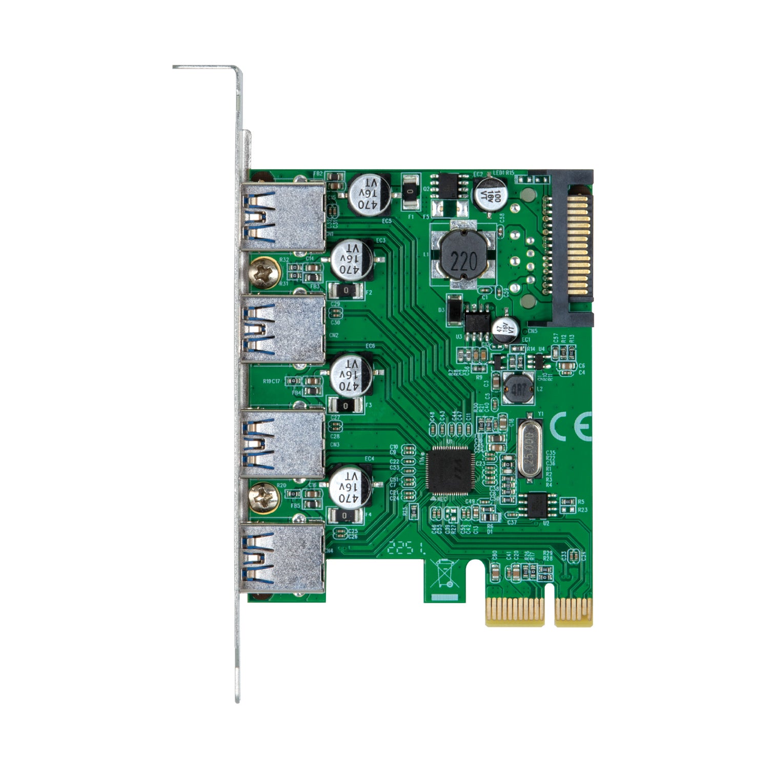 ポートを増やしタイ USB 5Gbps ×4ポート増設 PCI Express ×1接続 インターフェイスカード ［CIF-USB5G4P］